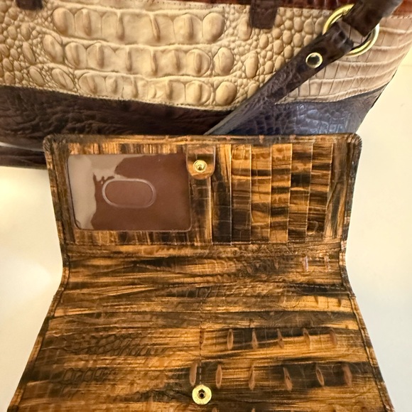 Brahmin Tan and Brown Embossed wallet for @jewelzj415 - Picture 2 of 3